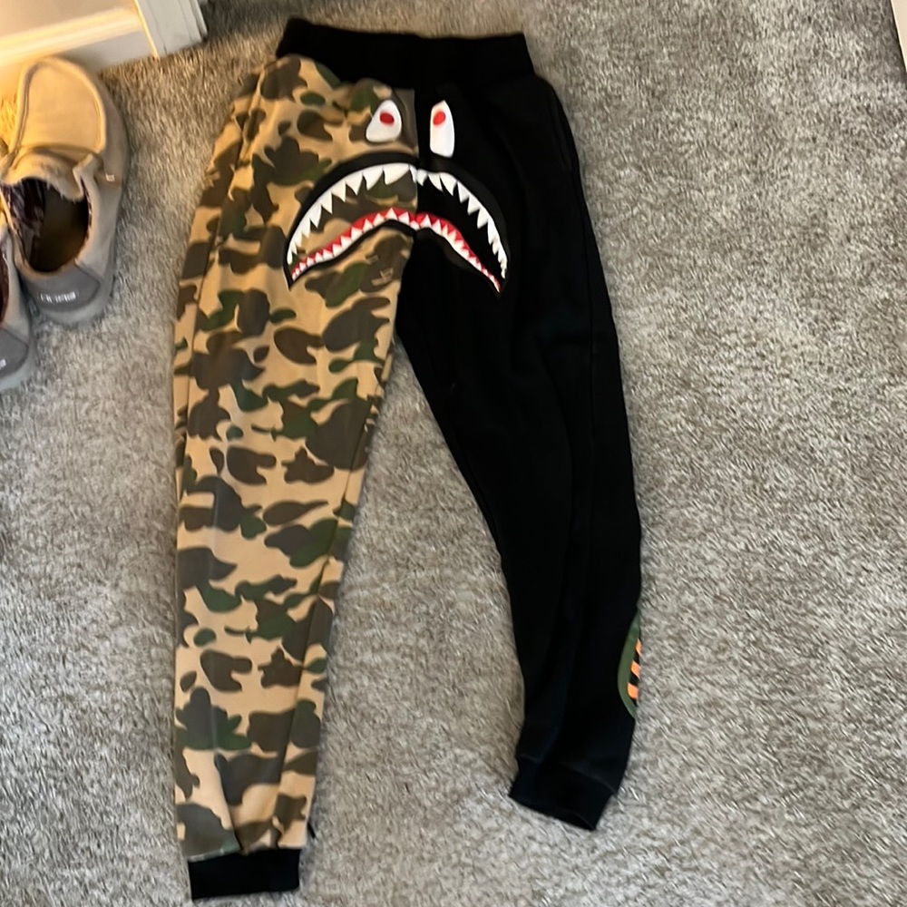 bape bathing ape pants barley worn